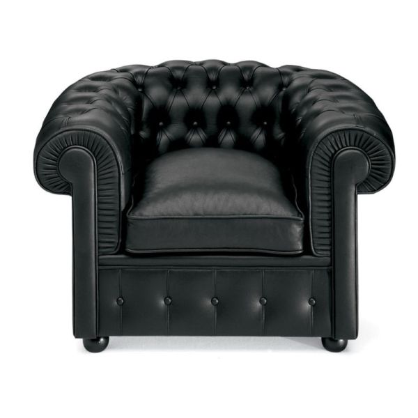 Chester Poltrona In Tessuto Grigio Con Seduta Imbottita, Base In Legno Massello, Stile Mid-Century - 4