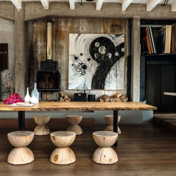 Sgabello A Forma Di Clessidra In Plastica - Design Nordico Per Casa E