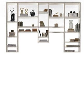 Libreria MCW05WT - Scaffale PortaLibri Moderno, Colore Bianco - 2