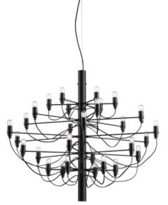 2097/30 Matt Black Frosted Suspension Lamp Flos