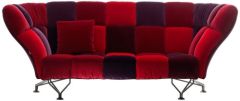 33 Cuscini Red Velvet Sofa Driade