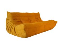 Togo Three Seater Sofa Alcantara Curry Ligne Roset 15820003