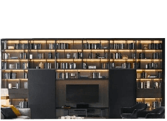 Poliform Wall System Bookcase
