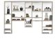 30 mm Weightless bookcase Lago